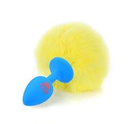 Plug anale Artiglio Coda in silicone Plug anale Taglia piccola Carino Rosa Bianco Palla colorata Ano Perlina Butt Plug Giocattolo (Blue Cat Claw T)