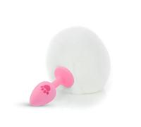 Plug anale Artiglio Coda in silicone Plug anale Taglia piccola Carino Rosa Bianco Palla colorata Ano Perlina Butt Plug Giocattolo (Pink Cat Claw C)