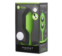 b-Vibe Snug Plug 3 Plug anale green 12,9 cm