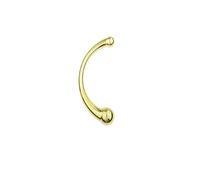 Plug anale Bastone da massaggio con bacchetta a punto G in acciaio inossidabile a doppia estremità, stimolatore del punto P in metallo puro, plug anale, dildo, giocattolo del sesso (oro S)