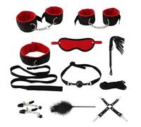 Plug anale BDSM Bondage Restraint Set Sex Manette Frusta Palline anali Butt Plug Anal Plug Bullet Vibratore Sex Toys Adult SM (Rosso)