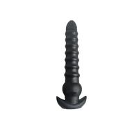 Plug anale Big Buttplug Silicone Plug anale Perline anali Butt Plug Prodotto per giochi per adulti Massaggiatore prostatico Giocattoli (A004-Black-S)