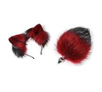 Plug anale Big Dia16cm Tail Metal Palline anali Butt Plug Role Play fascia Cosplay culo Coppia giocattolo