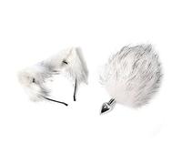 Plug anale Big Dia16cm Tail Metal Palline anali Butt Plug Role Play fascia Cosplay culo Coppia giocattolo