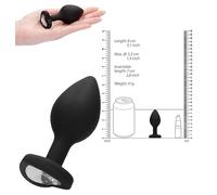 Plug anale big in silicone dildo indossabile dilatatore butt con pietra a cuore