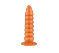 Plug anale Big Soft Plug Giocattoli del sesso anale per adulti 18 Butt plug in silicone Perline anali Giocattoli Buttplug Dilatatore annale toyse (A093-Gold)