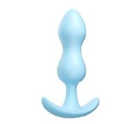 Plug anale Butt plug anale colorato a 3 stili Set Principiante Anales Beads Principiante Soft dildo sex toys Gioco anale per adulti (blu)