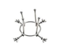 Plug anale Butt plug anale in acciaio inossidabile Spalmatore cavo Ano in metallo Dispositivo di ritenuta per bondage regolabile Inserisci giocattolo