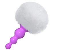 Plug anale Butt plug in silicone peluche coda di coniglio giocattoli del sesso massaggiatore prostatico gay sexy butt plug coda sesso anale plug cosplay giocattoli per adulti