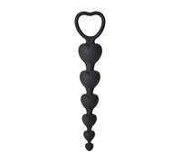 Plug anale Butt Plug Love Heart Anal Plug Sex Toys Massaggi Musturbators Stimolazione per adulti in silicone (nero)