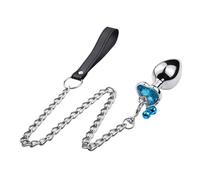 Plug anale Catena di trazione Campana Plug anale Perline anali in metallo Perline ano in cristallo Butt plug Giocattoli del sesso Per Masturbatore per donne Macchina del sesso con dildo