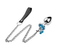 Plug anale Catena di trazione Campana Plug anale Perline anali in metallo Perline ano in cristallo Butt plug Giocattoli del sesso Per Masturbatore per donne Macchina del sesso con dildo