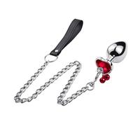 Plug anale Catena di trazione Campana Plug anale Perline anali in metallo Perline ano in cristallo Butt plug Giocattoli del sesso Per Masturbatore per donne Macchina del sesso con dildo