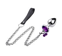 Plug anale Catena di trazione Campana Plug anale Perline anali in metallo Perline ano in cristallo Butt plug Giocattoli del sesso Per Masturbatore per donne Macchina del sesso con dildo