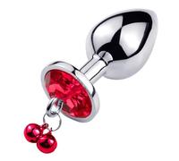 Plug anale Catena di trazione Campana Plug anale Perline anali in metallo Perline ano in cristallo Butt plug Giocattoli del sesso Per Masturbatore per donne Macchina del sesso con dildo