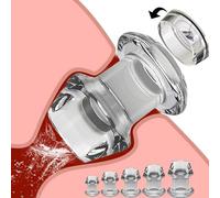 Plug anale cavo con set di plug S/M/L/XL plug aperto trasparente speculum di espansione anale dilatatore vaginale espansore ano dildo SM clistere prostatico plug tunnel anale giocattolo del sesso(Size