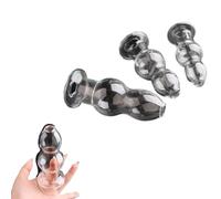 Plug anale cavo Plug anale in vetro Espansore anale cavo in vetro Espansione Plug ano SM Speculum vaginale Dilatatore Massaggio prostatico Masturbazione Giocattolo sessuale per donne Uomini