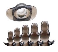 Plug anale cavo Tunnel anale Plug anale in silicone Dilatatore vaginale Espansione anale Speculum morbido Massaggiatore prostatico Clistere Masturbazione Giocattolo sessuale per donne Uomini 5 pezzi