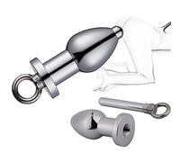 Plug anale cavo Tunnel plug Speculum anale Plug anale aperto Espansione anale Dilatatore vaginale con occhiello rimovibile Tunnel anale in metallo Massaggiatore prostatico Giocattolo sessuale