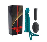 Plug anale Cinturino a doppia penetrazione su vibratore anale Per Coppie Dildo Vibratore Plug anale Vibratore punto G Intimo Giocattoli sessuali per adulti (10 modalità Carica USB D)