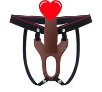 Plug anale Cinturino da 6,7 pollici su mutandine dildo realistiche Plug anale in silicone Strapon Dildo Adujstable Sex Toys