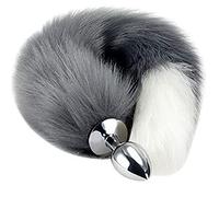 Plug anale Coda di volpe artificiale Plug anale Dildo Plug anale Masturbatore Pornografia BDSM Acciaio inossidabile Giocattoli sessuali Giocattoli sessuali Coppie Coppie Coppie Maschio Femmina Grigio