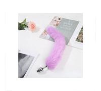 Plug anale Coda Plug anale Coda Dildo Accessorio Giocattoli sessuali Massaggiatore prostatico Butt Plug Tail Play Coppia Cosplay (Viola chiaro)