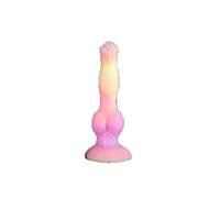 Plug anale Colorato luminoso cane lupo dildo butt plug gel di silice grande spina anale donne masturbatore erotico giocattolo del sesso anale macchina del sesso butt training plug