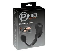 Plug anale con anello per testicoli/gallo | Rebel 1 pz Dilatatore anal