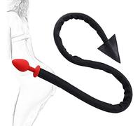 Plug anale con coda di frusta Plug anale in silicone Butt plug erotico Flogger Bull Whip Prostata Stimolazione del punto G SM Raccolto da equitazione Frustino sexy Cosplay Giocattolo sessuale