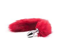 Plug anale con coda long fox tail rossa