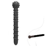 Plug anale con filettatura in silicone e particelle di massaggio, plug anale, buttplugs lungo nero filettato anale giocattolo anale sextoy masturbatore massaggiatore
