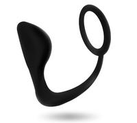Plug anale con giocattoli addicted con anello pene nero