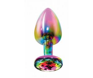 plug anale con gioiello in alluminio mini fallo dilatatore anal butt tappo anale