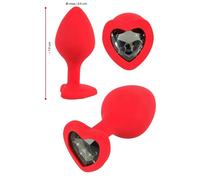 Plug anale con pietra a cuore butt dilatatore in silicone dildo indossabile sex