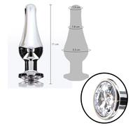 Plug anale con pietra dilatatore in metallo medio dildo butt liscio indossabile