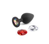 Plug anale con set pietra grande dilatatore indossabile in silicone butt dildo