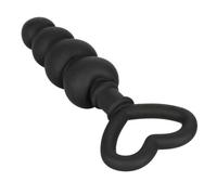 Plug anale con ventosa fallo a sfere nero dilatatore palline anal butt morbido