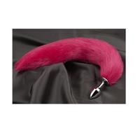 Plug anale Cosplay Sex Toys Maschera Coda Plug anale Metallo Anus Butt Plug Maschera Maschera Party Sexy Maschera per adulti Gioco Gumgum Adult (Stainless Red)