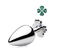 Plug anale Diametro 34mm * Lunghezza 83mm Dimensioni medie Quattro fogli di copertura Plug anale in metallo Gioielli perline di testa Dildo Giocattoli del sesso Per Uomo Donna