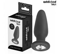 Plug Anale Diamond Jewel Nero Ø 3,8 cm Gioiello con Cristallo Silicone Medico
