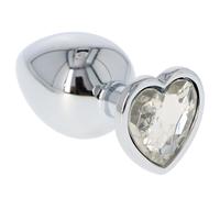 Plug Anale Dilatatore Alluminio Indossabile Penetrazione Donna 4,4cm Trasparente