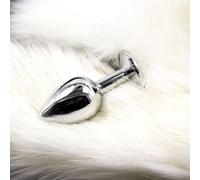 Plug Anale Dilatatore Ano con Coda Indossabile Penetrazione Donna 2,5cm Bianco