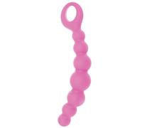 Plug Anale Dilatatore Asta Sfere Stimolante Penetrazione Ano Unisex Rosa 19,5 cm