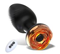 Plug anale - Dilatatore - Dildo con 8 livelli di vibrazione, vibratore - Telecomando