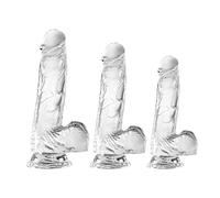 Plug Anale Dilatatore Donna Dildo Anale con Ventosa Pene Giocattolo Sessuale Fallo Realistico Analesex Stimolatore Prostata Punto G Uomo Buttplug Masturbazione Anali Sex Toys Coppia, L