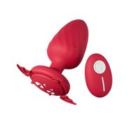 Plug Anale-Dilatatore Donna Vibrante,Vibratore Anale con Telecomando,Silicone Morbido/LED Multicolore,Plug Anale-Dilatatore Uomo Sex Toys (Rosso magico)