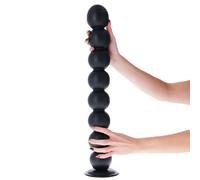 Plug Anale Dilatatore Extreme XXL Gigante Flessibile e Morbido Largo 7,6cm Nero