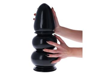 Plug Anale Dilatatore Extreme XXL Gigante Largo 14,5cm Flessibile e Morbido Nero