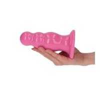 Plug Anale Dilatatore Grande Liscio conVentosa Dildo Sfere Unisex Morbido Fucsia
